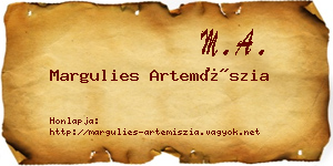 Margulies Artemíszia névjegykártya